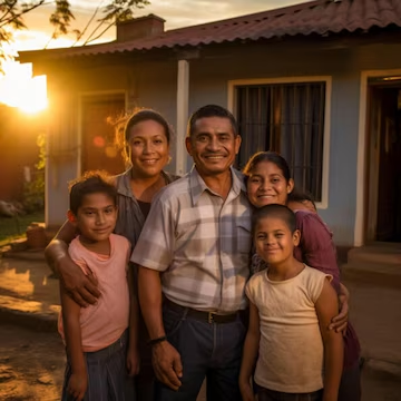 portrait famille colombienne