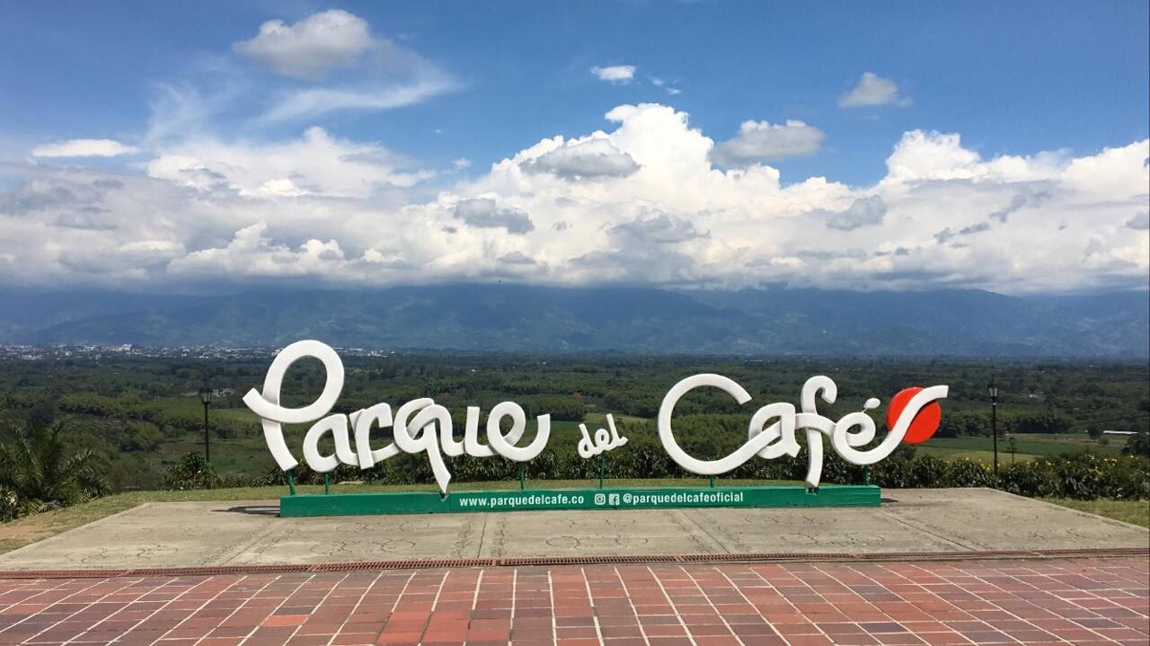 Vue entrée Parque del Cafe Colombia