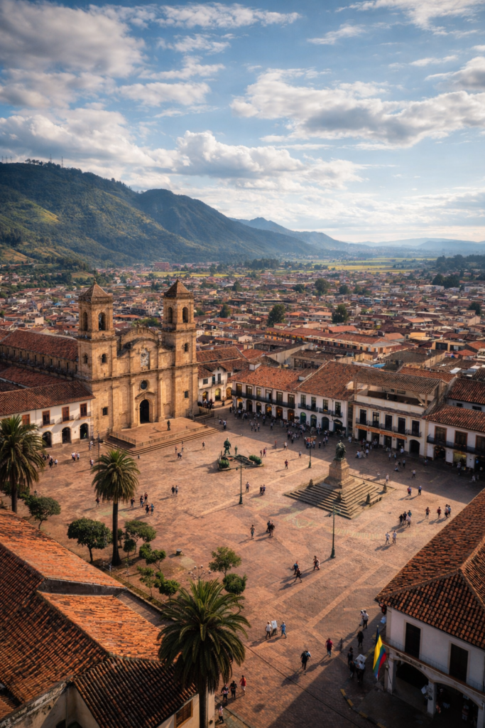 centre ville zipaquira colombie plaza principale cundinamarca