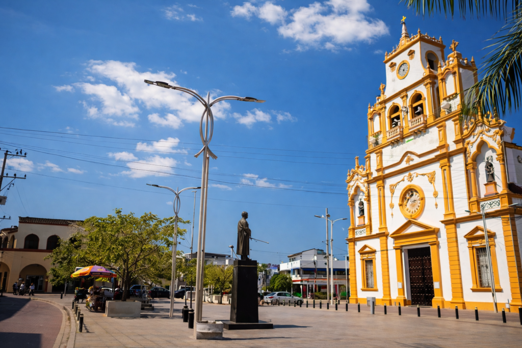centre ville Monteria Colombie eglise architecture coloniale