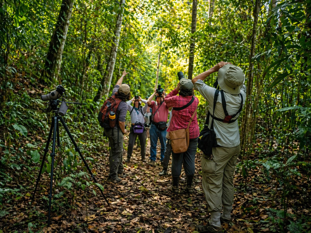 exploration de la jungle en groupe à san jose del guaviare en colombie