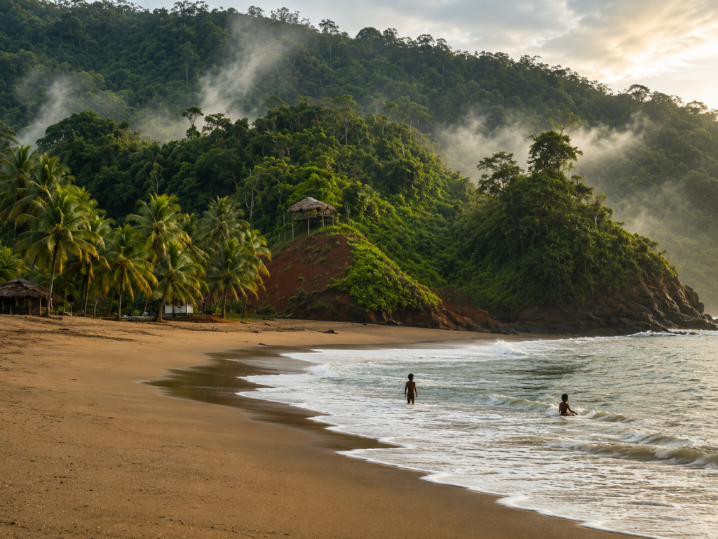 plage tropicale sauvage du pacifique colombien entourée de jungle pres de Buenaventura